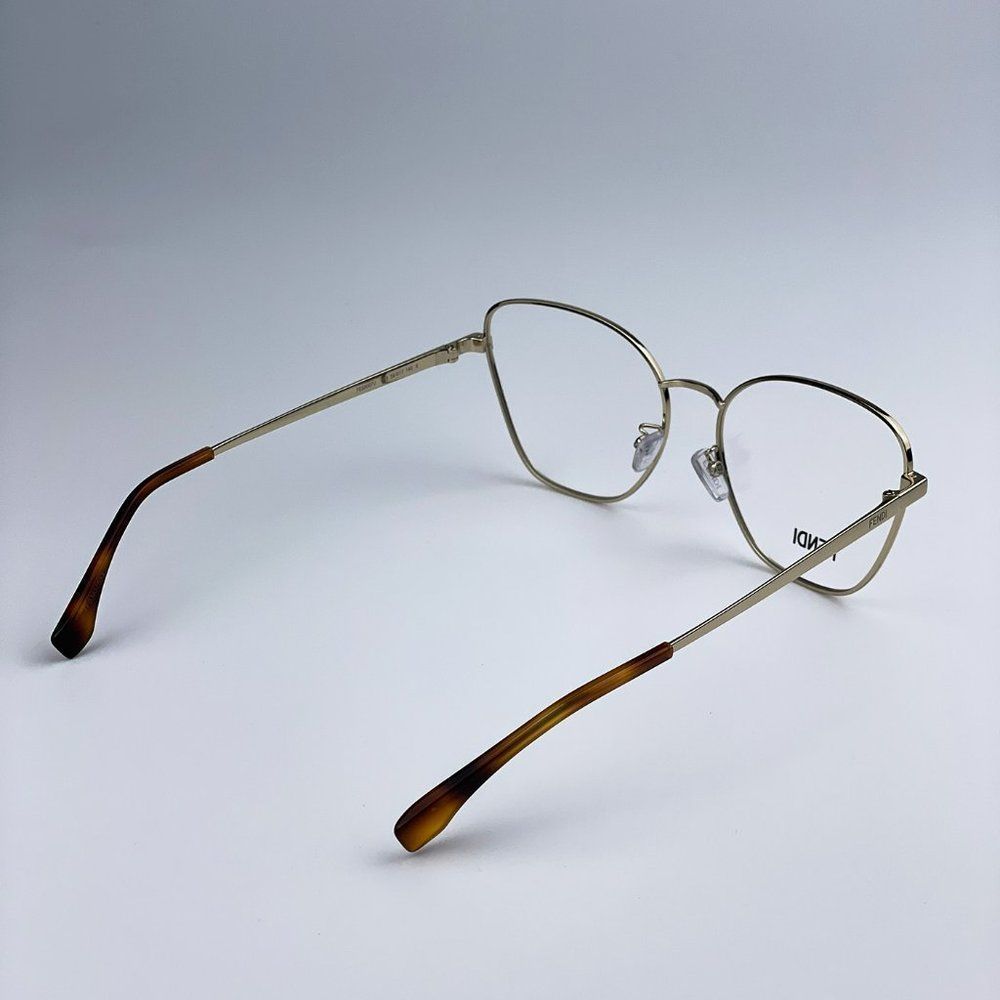 š„Fendi FE50007UĀ ā033 Eyeglasses Light Gold Butterfly Women - Picture 7 of 10
